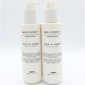 Wakse Meltoway Hair Dissolving Cream Milk & Honey Face & Body - 2 Pack 6.7 oz Ea